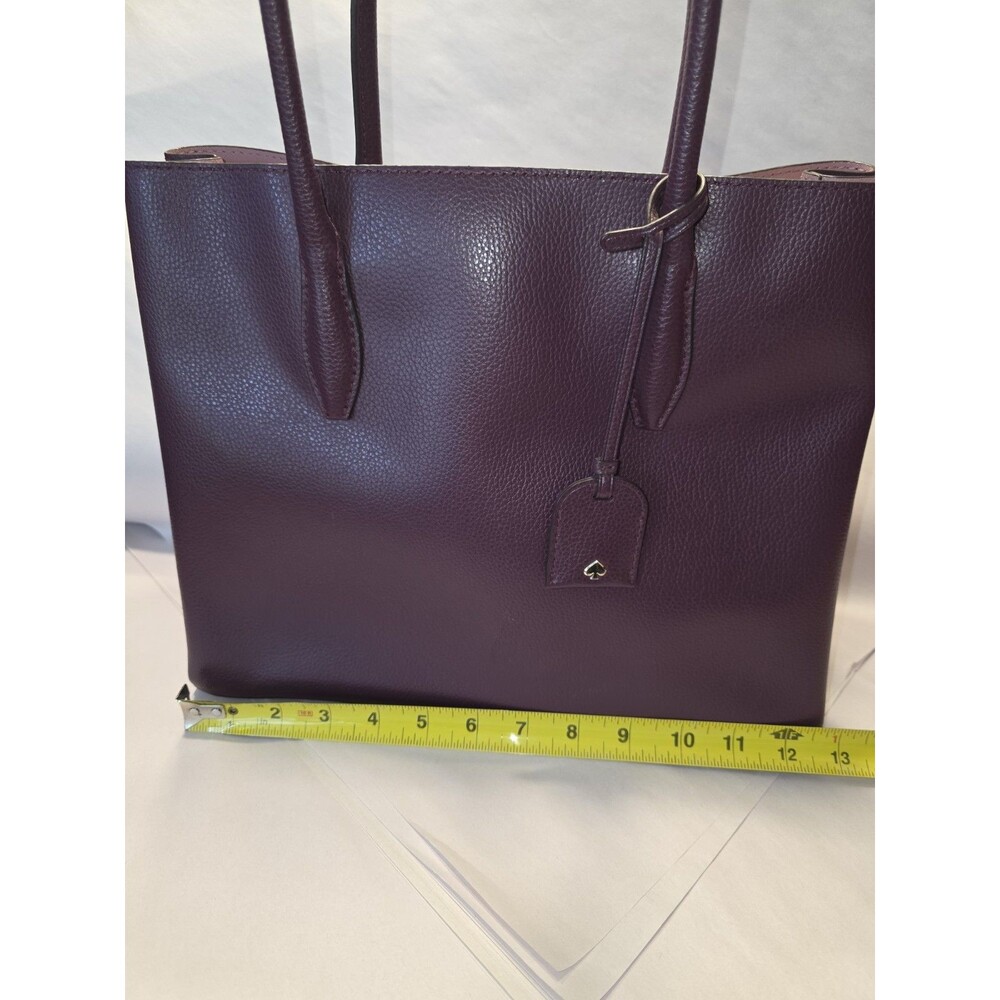 Kate Spade New York Satchel Grape Refined Grain Leather Tote - Picture 12 of 15